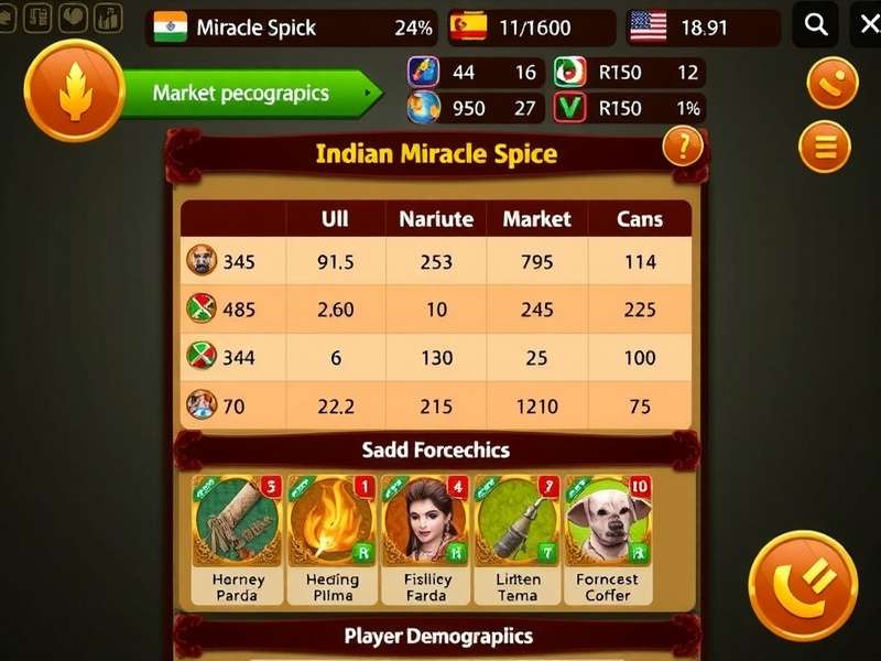 Indian Miracle Spice player demographics chart